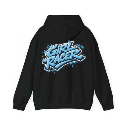 She Rides Girl Racer Hoodie Blauw//Bikergirl Hoodie