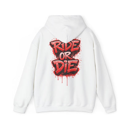 She Rides RideOrDie Hoodie Rood//Bikergirl Hoodie