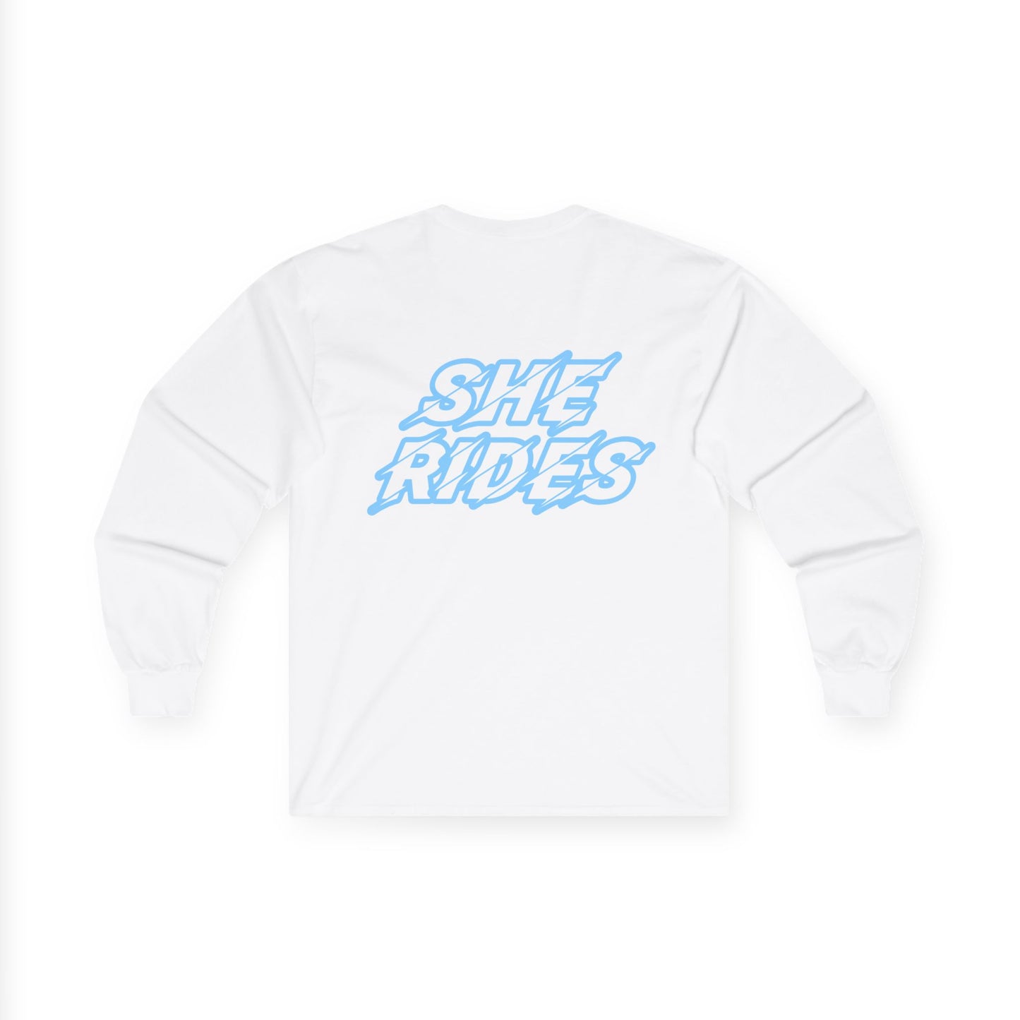 She Rides Long Sleeve Blauw//Bikergirl Long Sleeve
