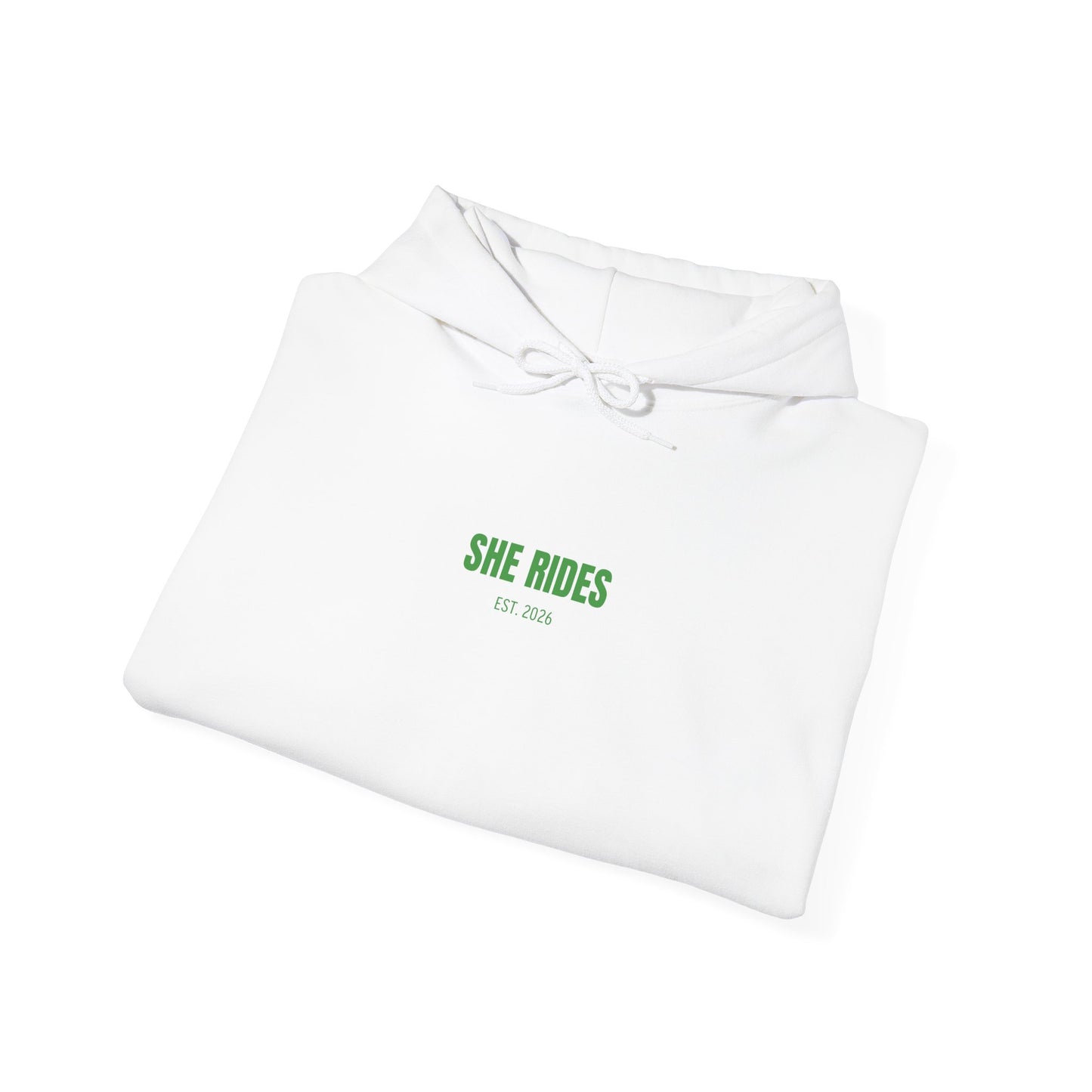 She Rides Basic Hoodie Groen//Bikergirl Hoodie