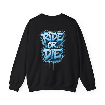 She Rides RideOrDie Sweater Blauw//Bikergirl Sweater