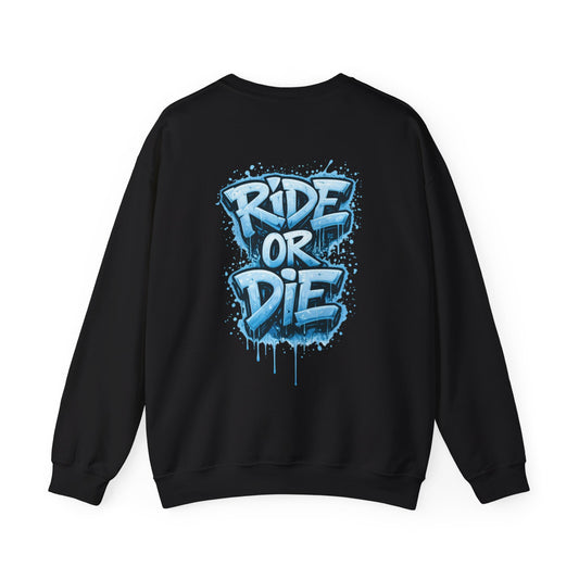 She Rides RideOrDie Sweater Blauw//Bikergirl Sweater