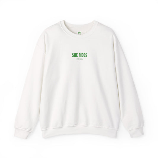 She Rides Basic Sweater Groen//Bikergirl Sweater