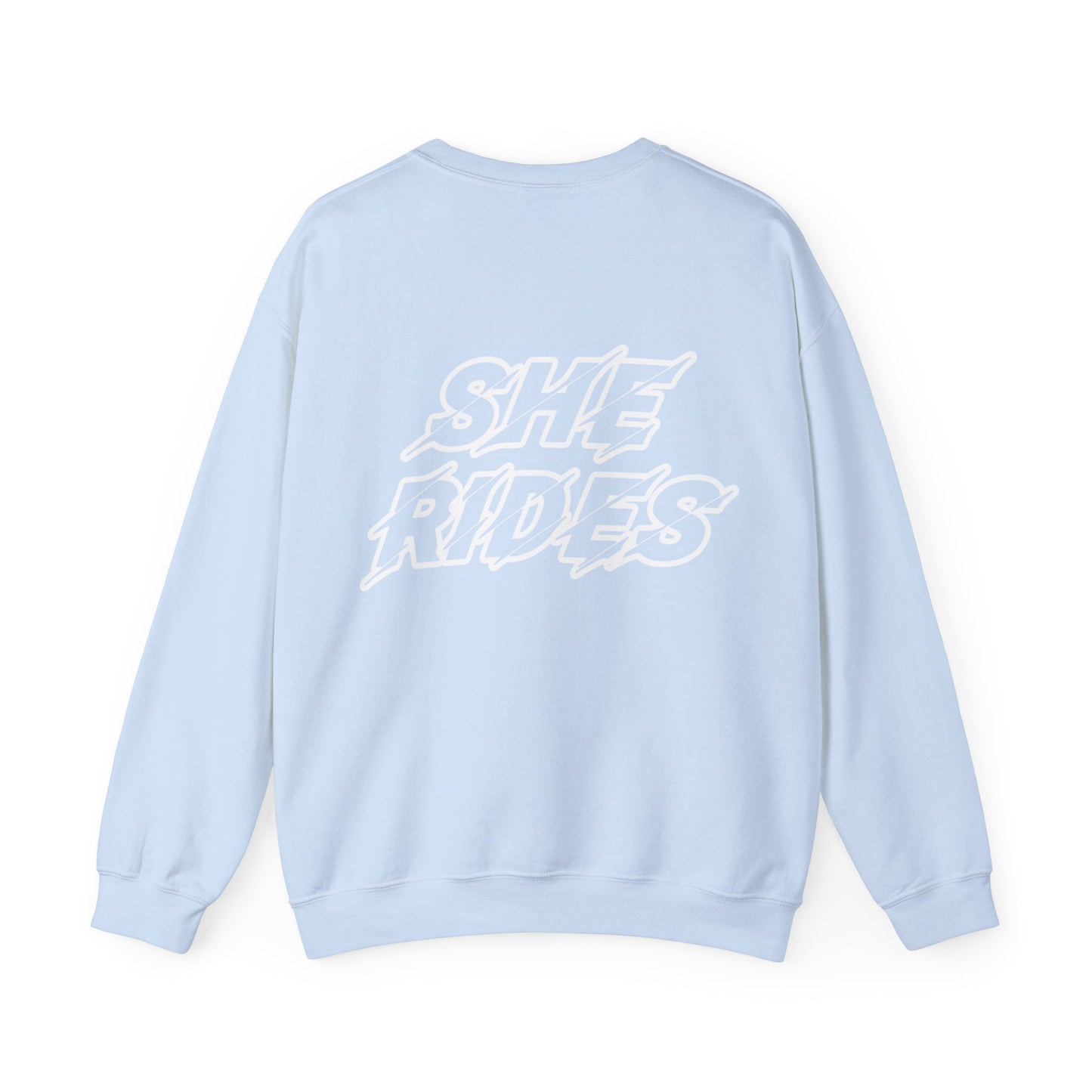 She Rides Original Sweater Light Pink & Light Blue//Bikergirl Sweater