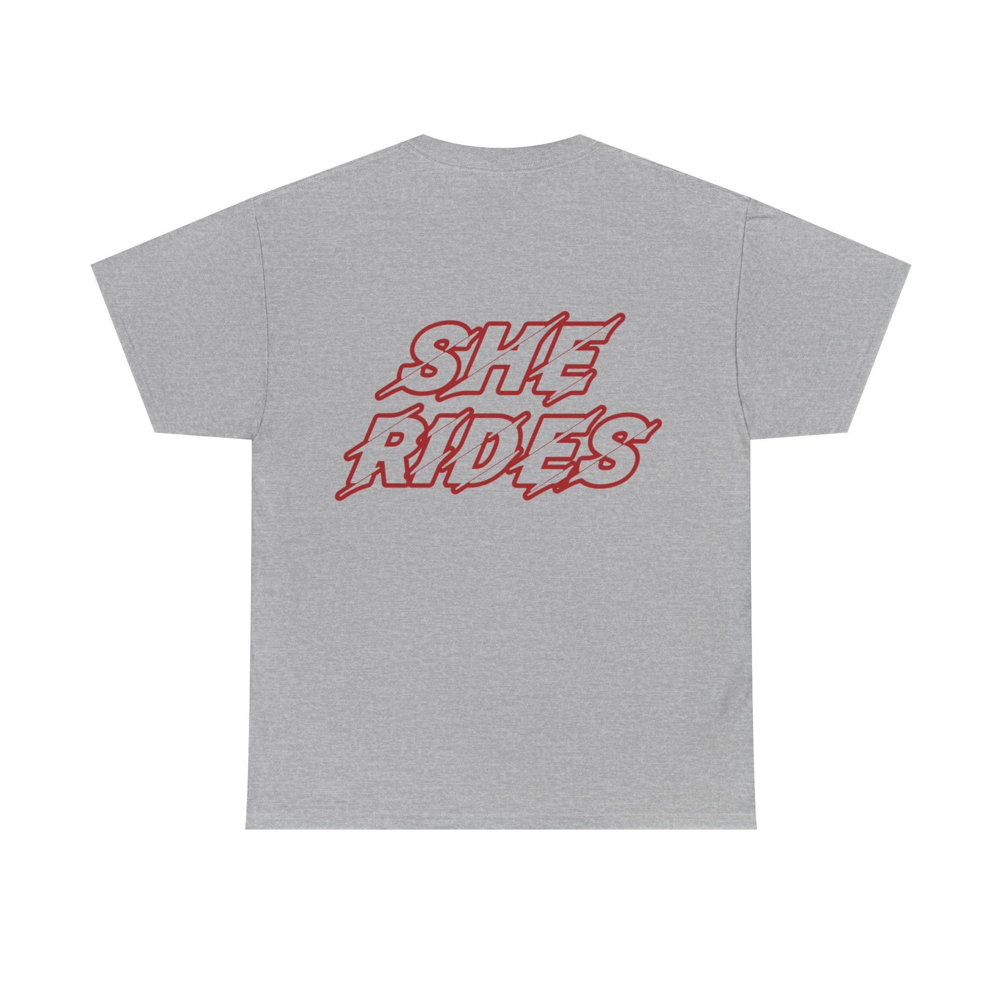 She Rides original T-shirt Rood