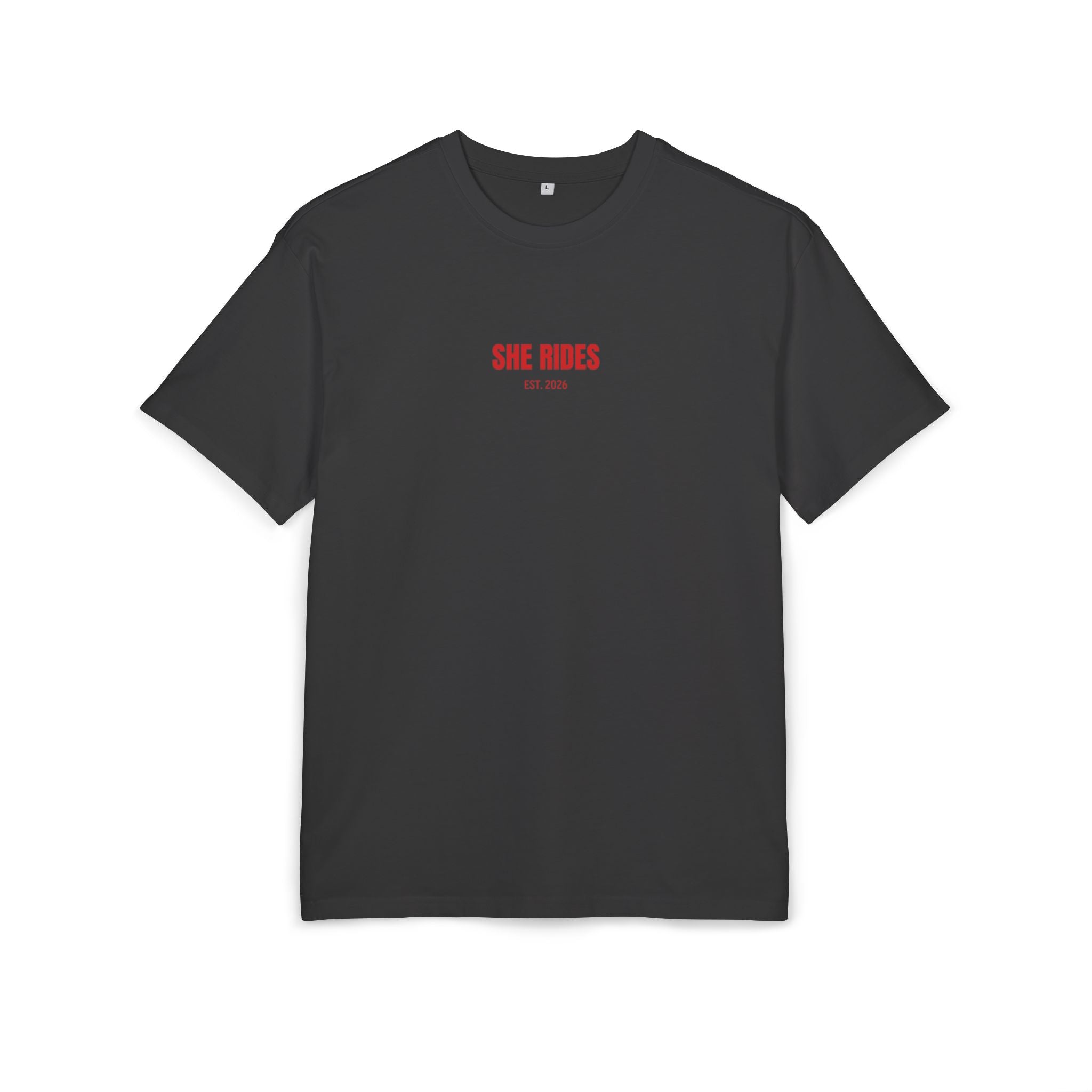 She Rides RideOrDie Oversized T-shirt Rood