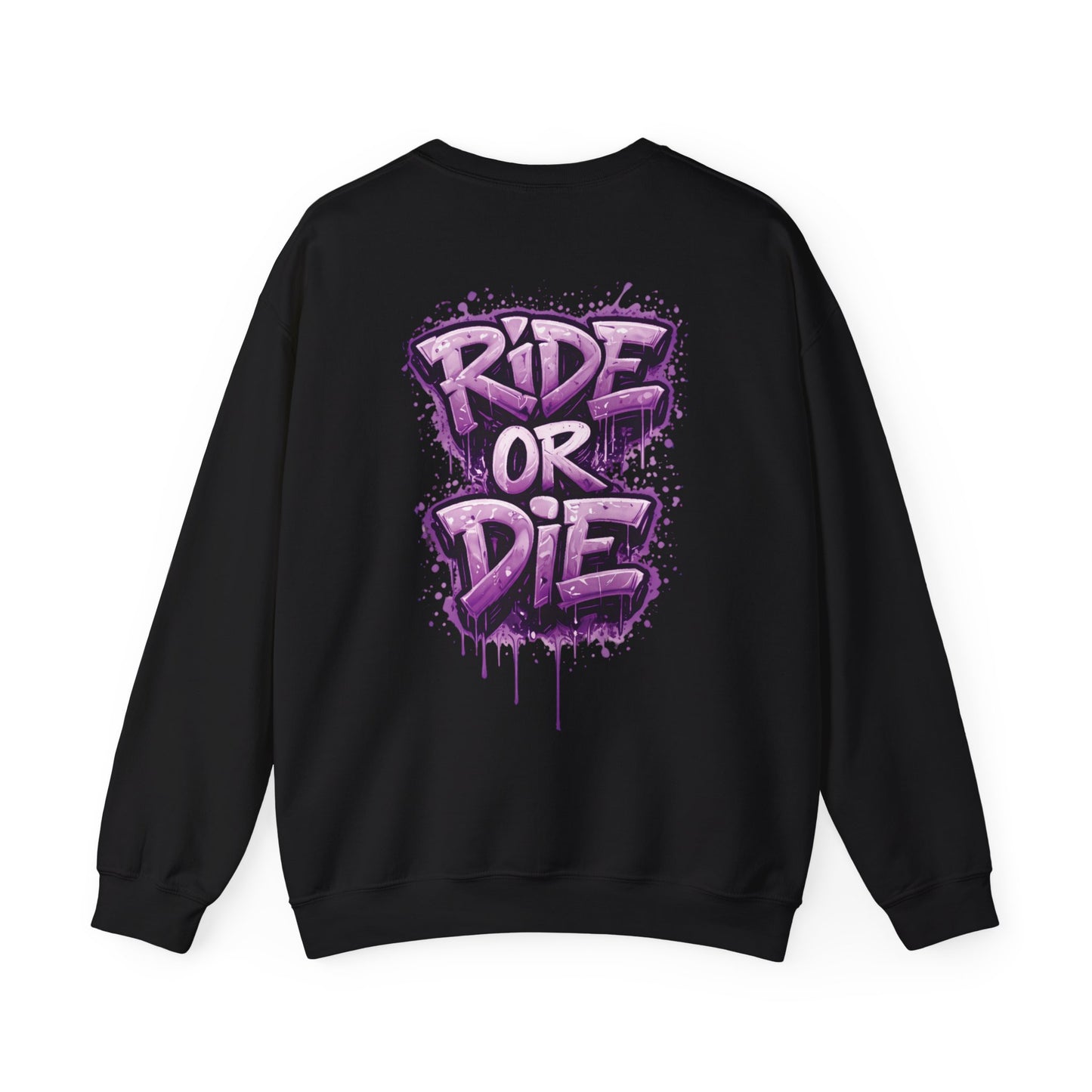 She Rides RideOrDie Sweater Paars//Bikergirl Sweater