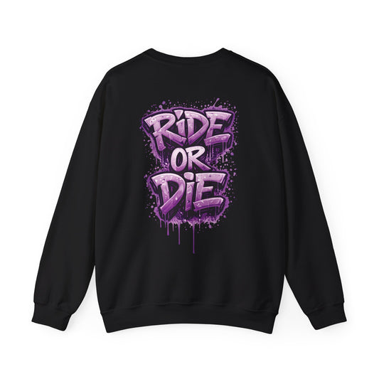She Rides RideOrDie Sweater Paars//Bikergirl Sweater