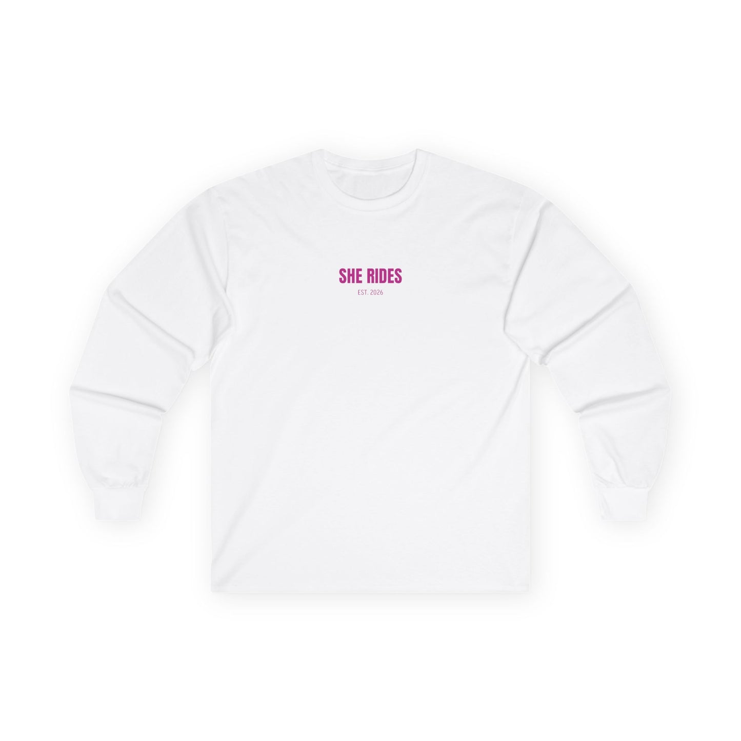 She Rides RideOrDie Long Sleeve Roze//Bikergirl Long Sleeve