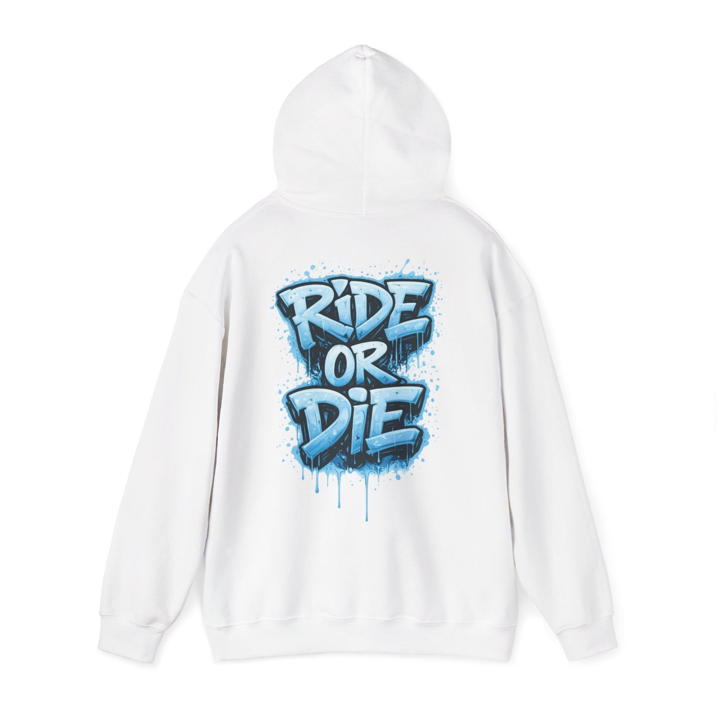 She Rides RideOrDie Hoodie Blauw//Bikergirl Hoodie