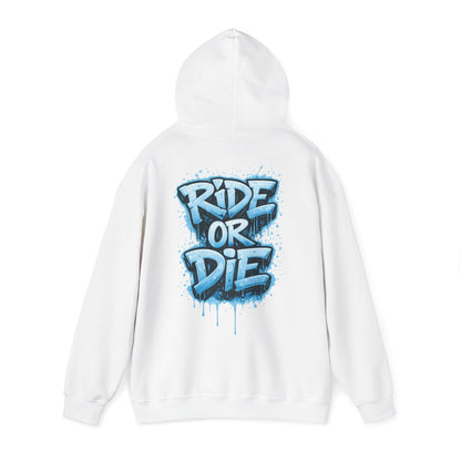 She Rides RideOrDie Hoodie Blauw//Bikergirl Hoodie
