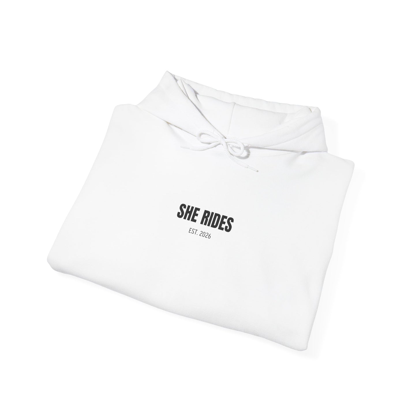 She Rides Basic Hoodie Zwart&Wit//Bikergirl Hoodie