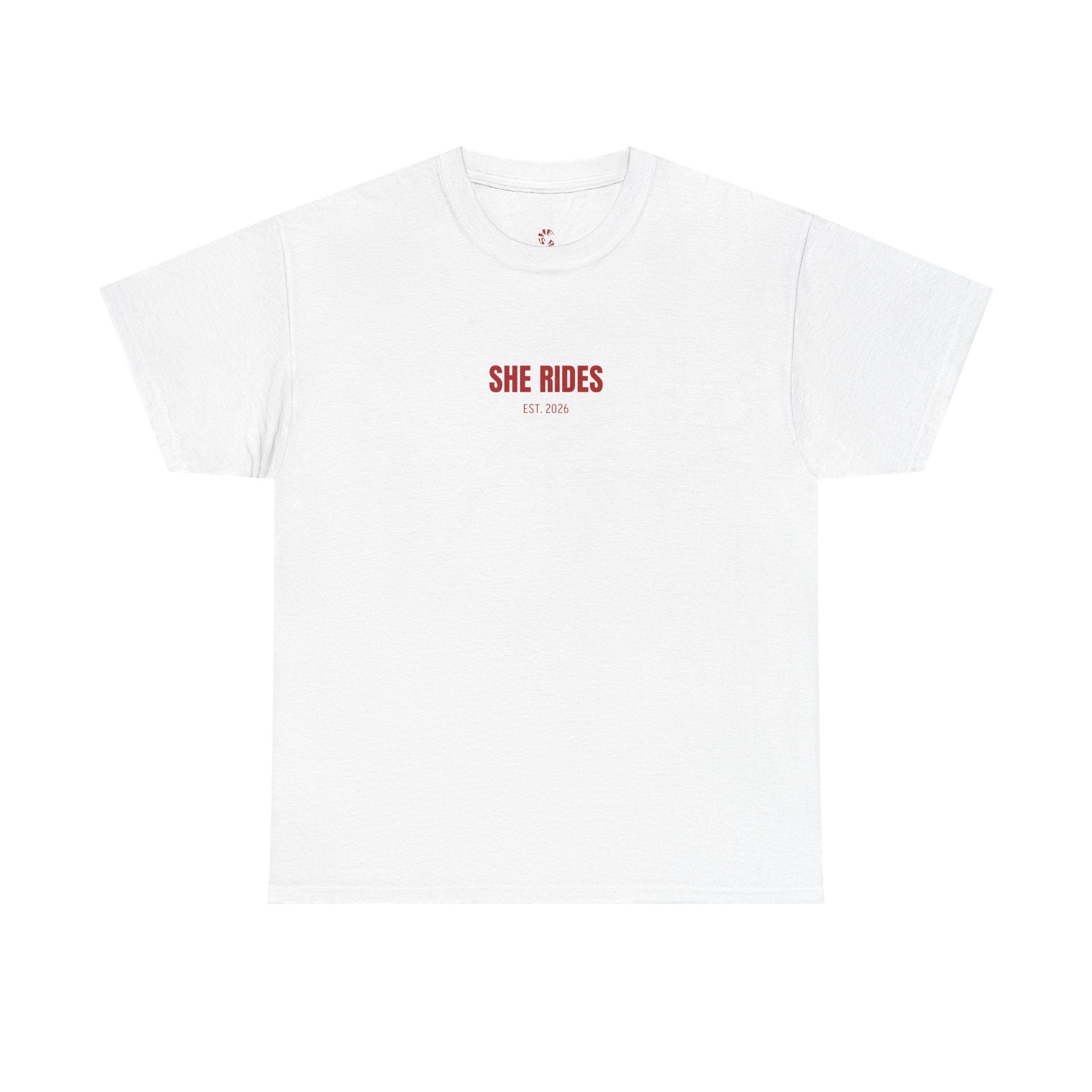 She Rides Basic T-shirt Rood