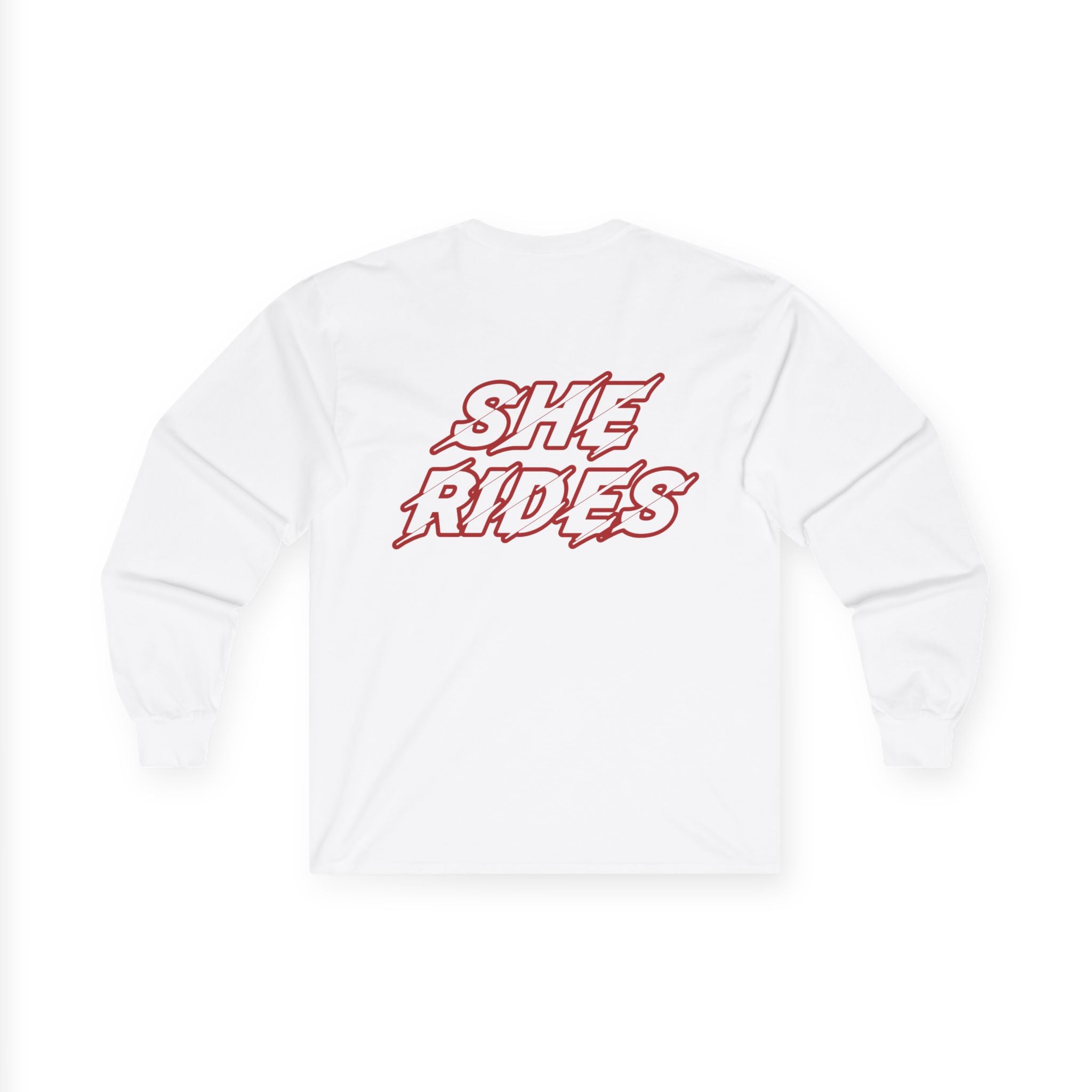 She Rides Long Sleeve Rood