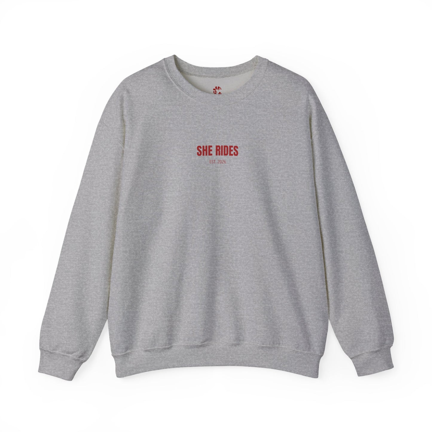 She Rides Basic Sweater Rood//Bikergirl Sweater