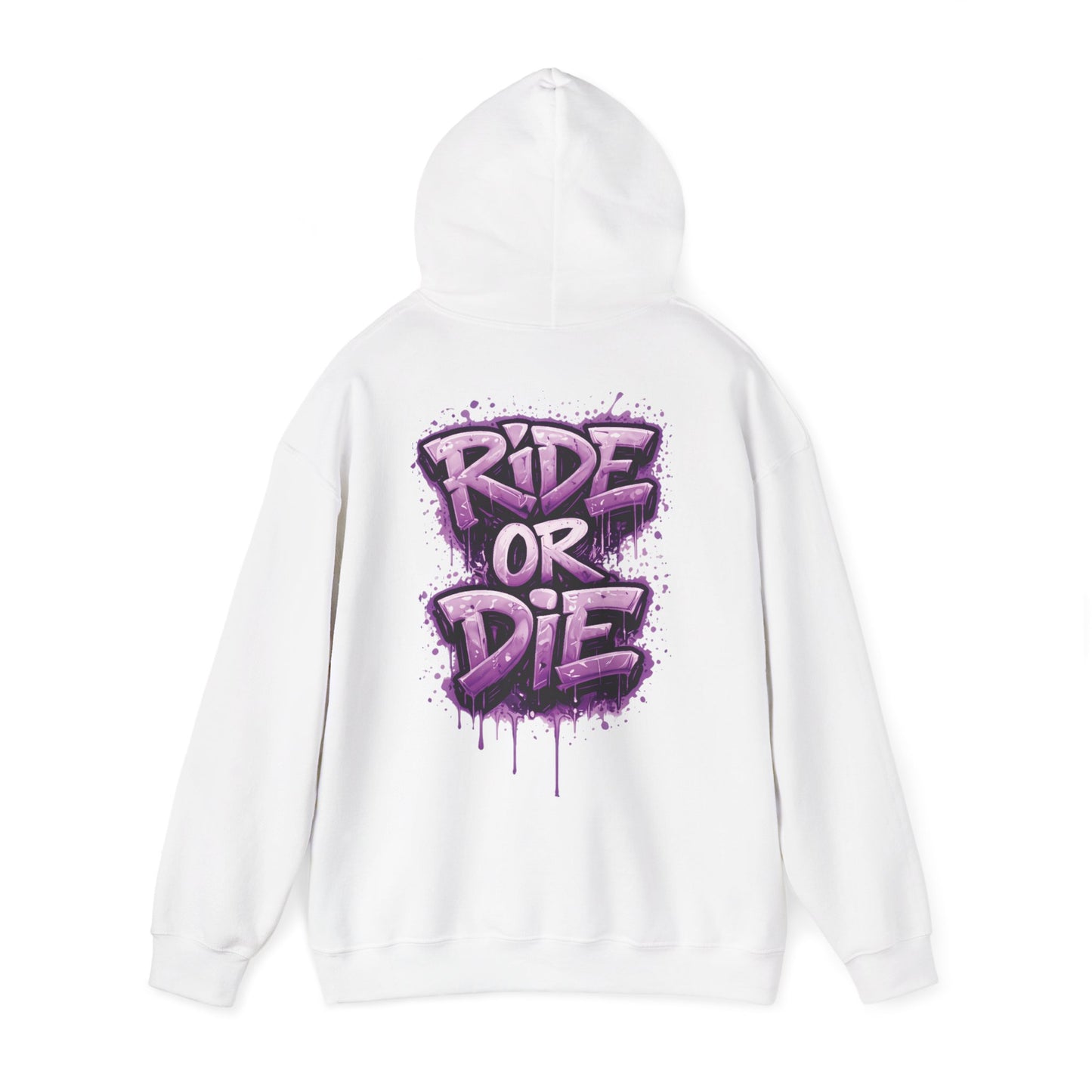 She Rides RideOrDie Hoodie Paars//Bikergirl Hoodie