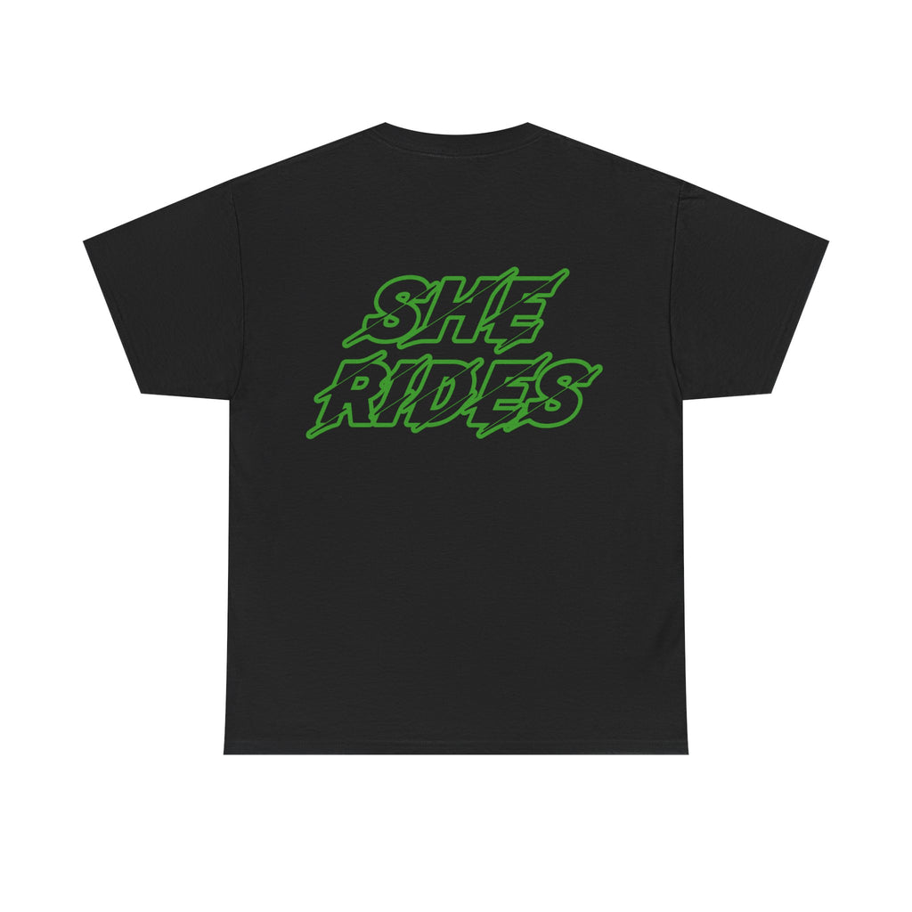 She Rides original T-shirt Groen