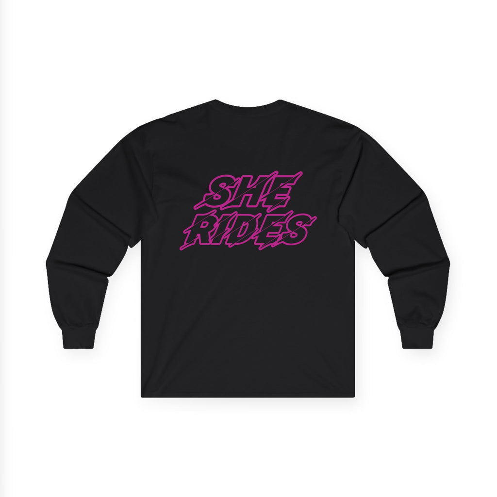 She Rides Long Sleeve Roze