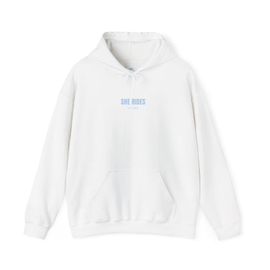 She Rides Basic Hoodie Blauw//Bikergirl Hoodie