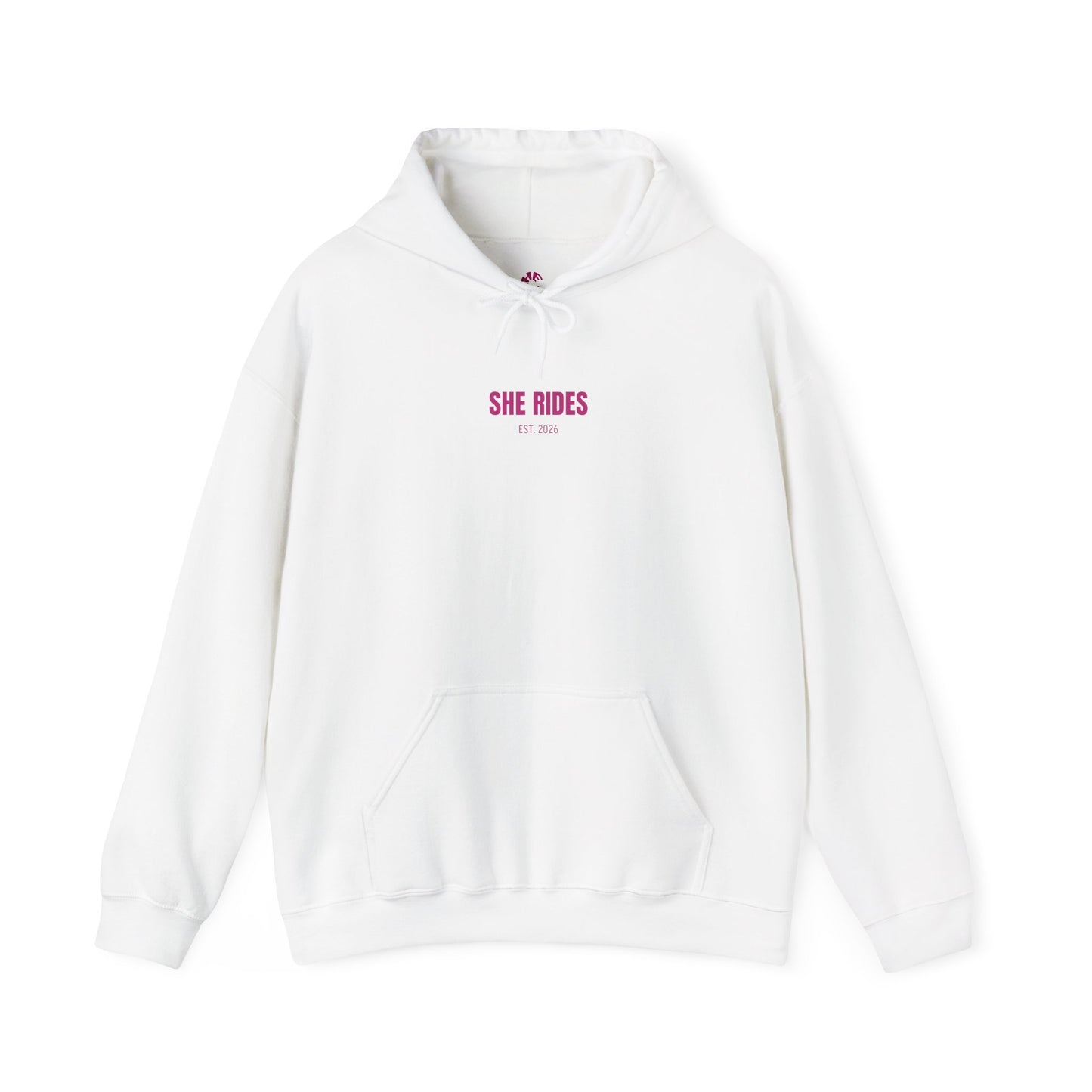 She Rides RideOrDie Hoodie Roze//Bikergirl Hoodie