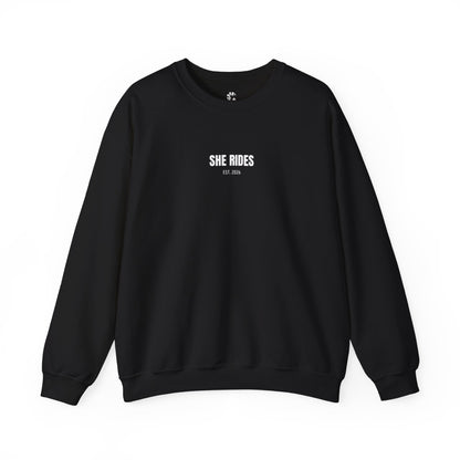 She Rides Basic Sweater Zwart&Wit//Bikergirl Sweater