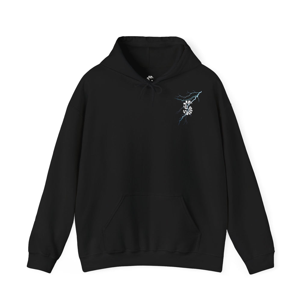 She Rides "try to keep up!" Lightning Hoodie blauw