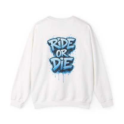 She Rides RideOrDie Sweater Blauw//Bikergirl Sweater