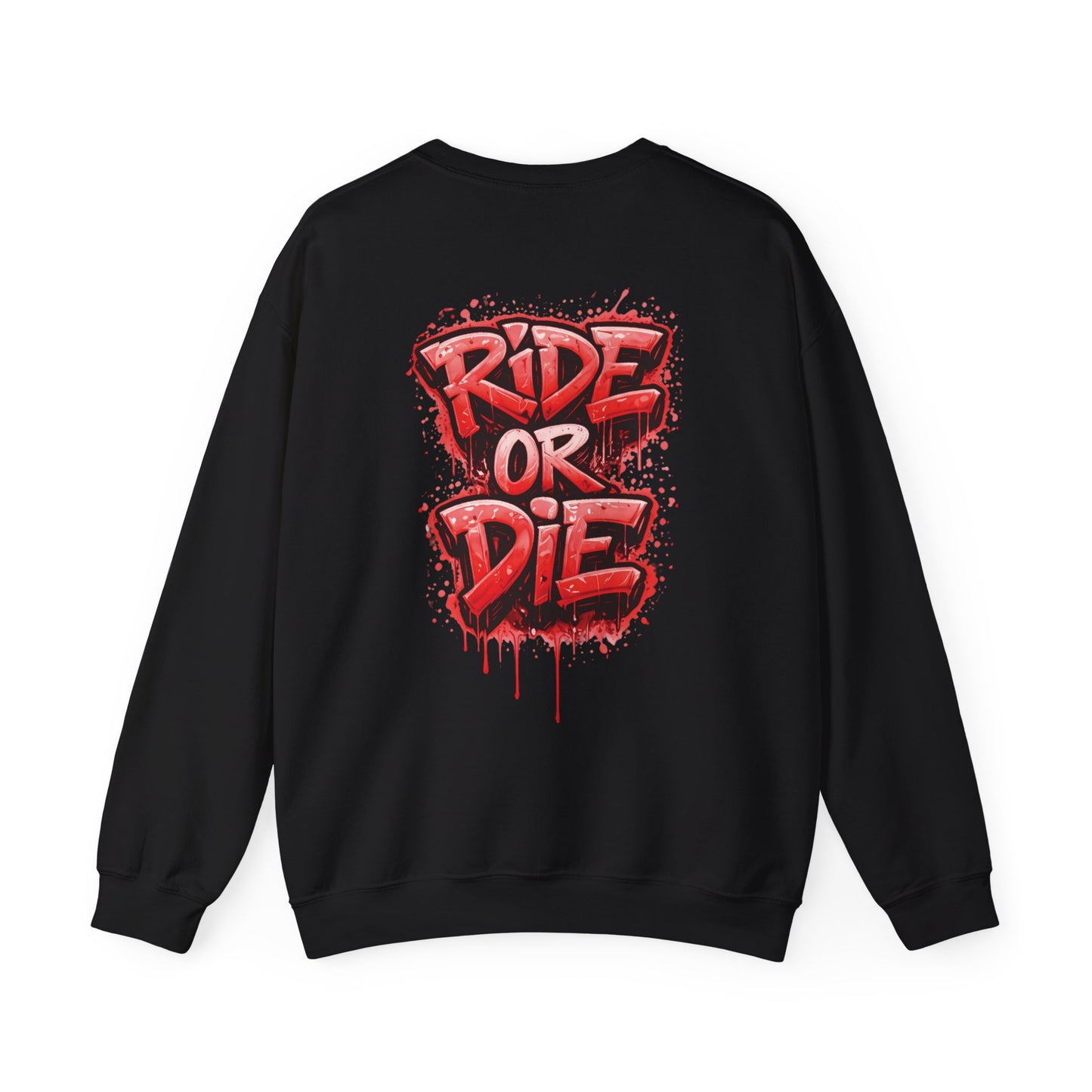 She Rides RidedOrDie Sweater Rood//Bikergirl Sweater