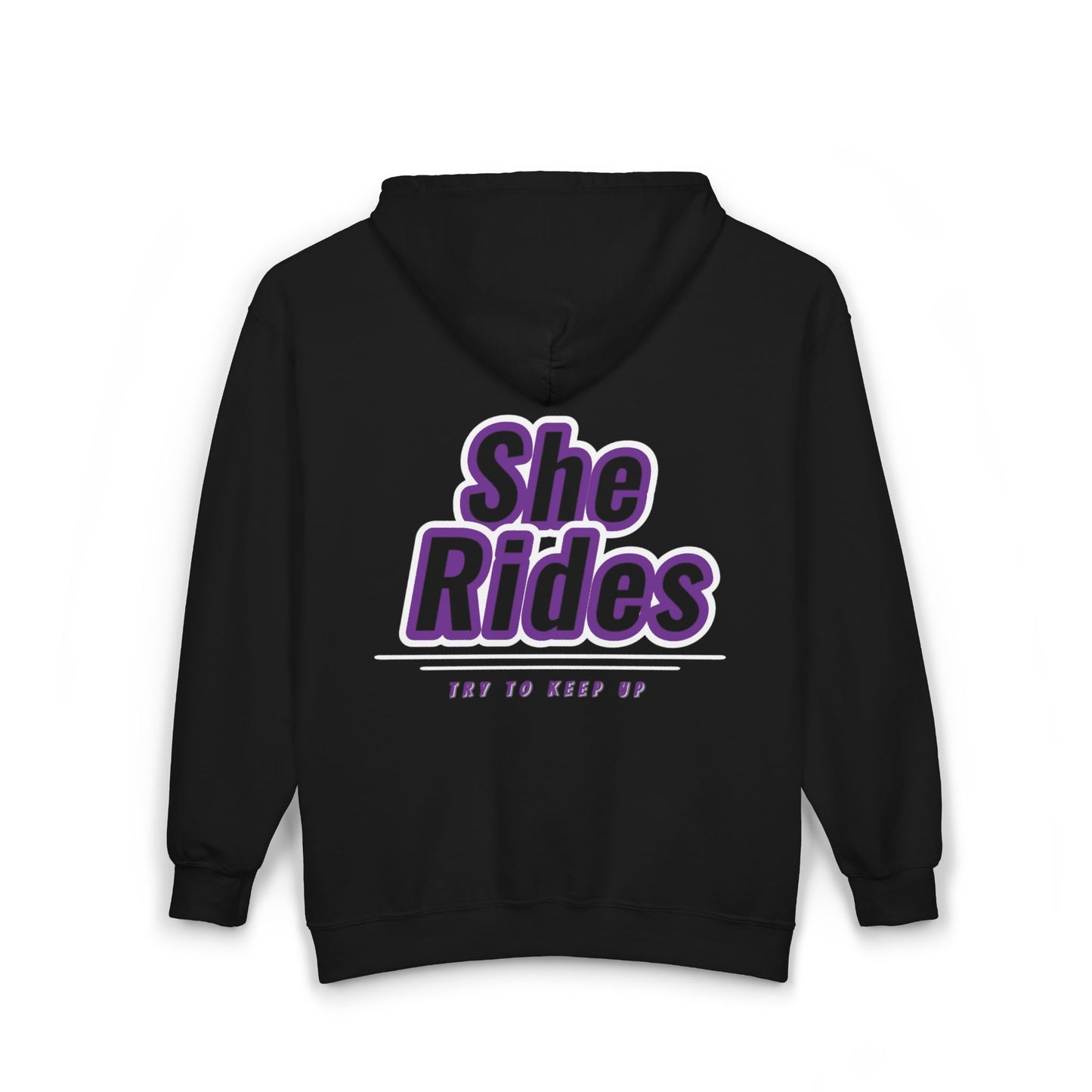 She Rides Vest Paars//Bikergirl Zip Hoodie