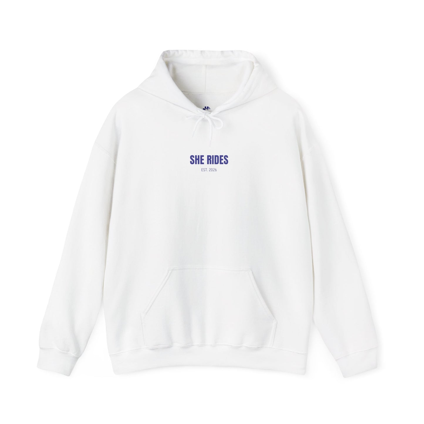 She Rides Basic Hoodie Blauw//Bikergirl Hoodie