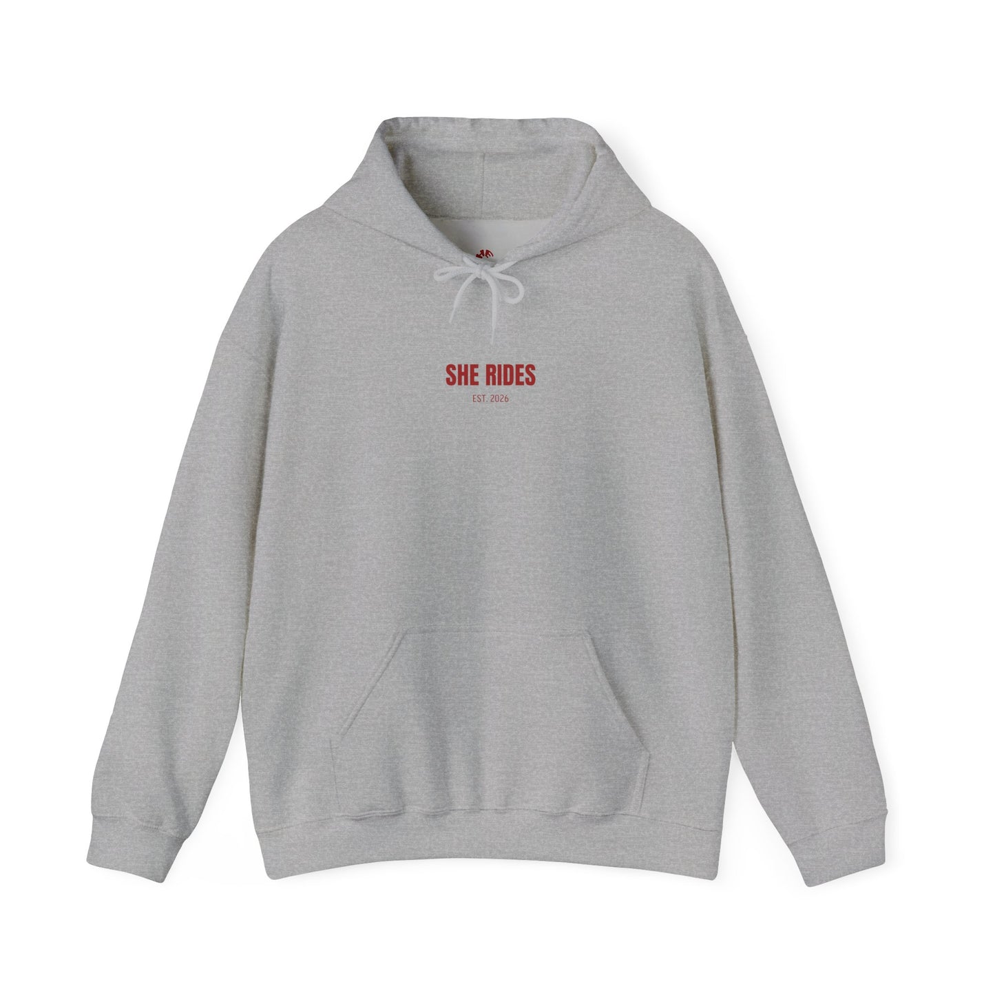 She Rides Basic Hoodie Rood//Bikergirl Hoodie