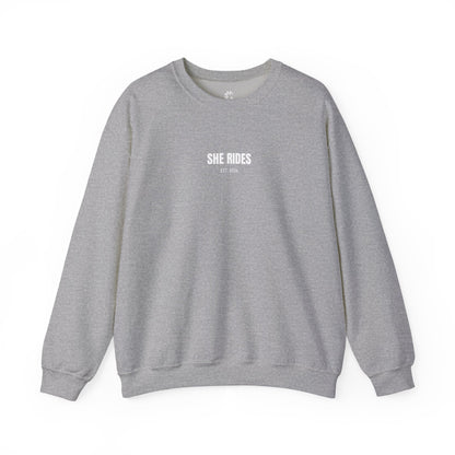She Rides Basic Sweater Zwart&Wit//Bikergirl Sweater