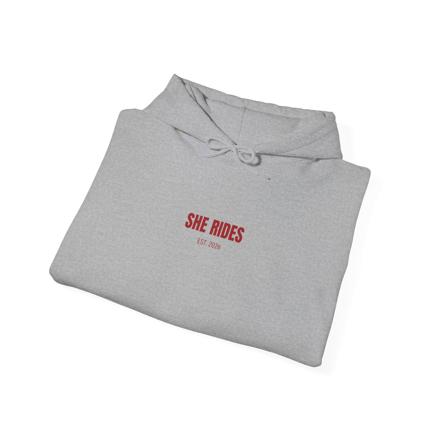 She Rides Basic Hoodie Rood//Bikergirl Hoodie