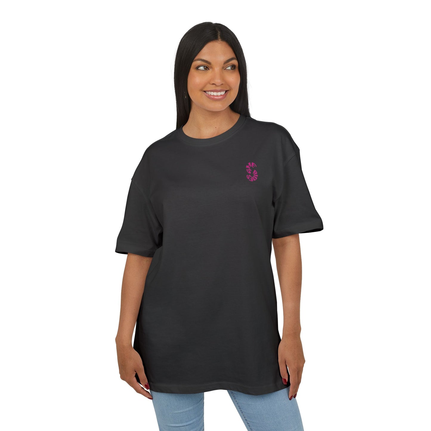 She Rides Logo Oversized T-shirt Roze//Bikergirl T-shirt