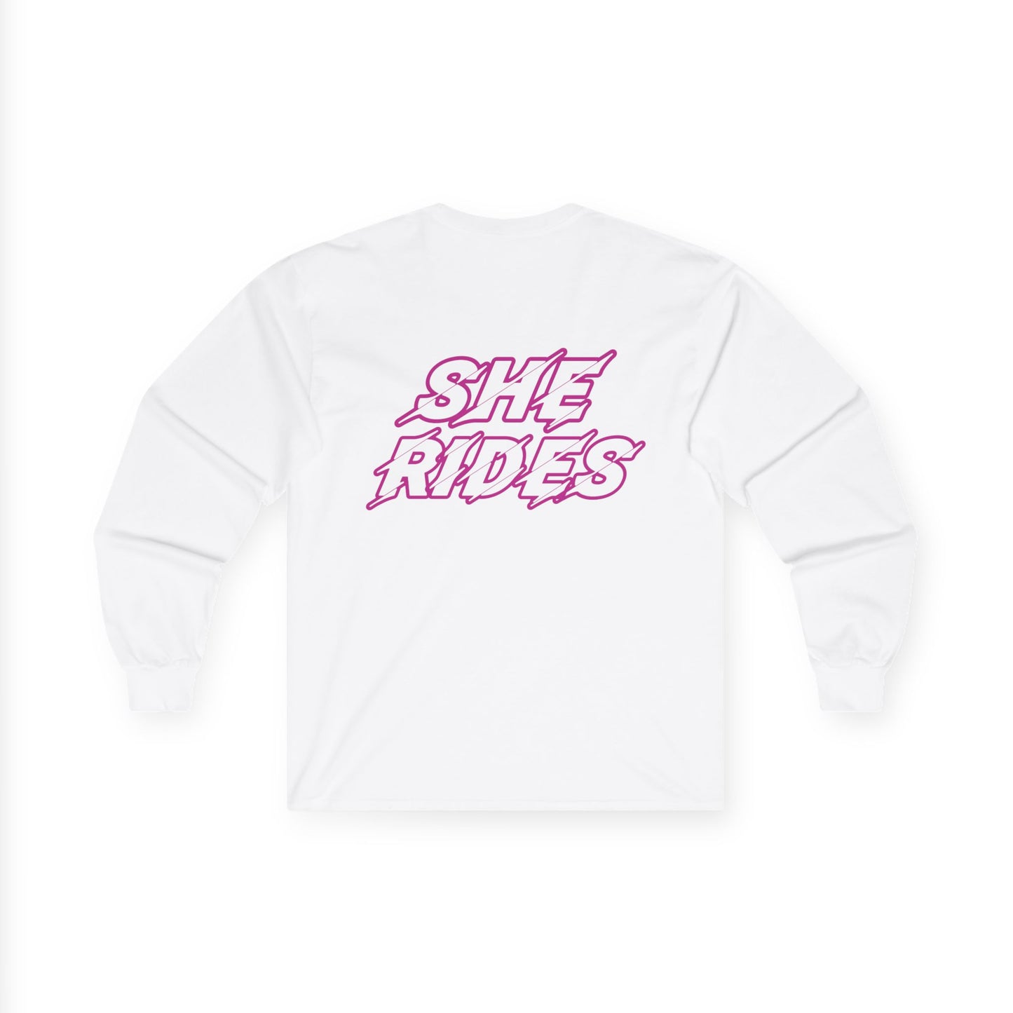 She Rides Long Sleeve Roze//Bikergirl Long Sleeve