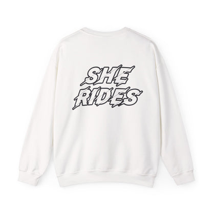 She Rides Original Sweater Zwart&Wit//Bikergirl Sweater