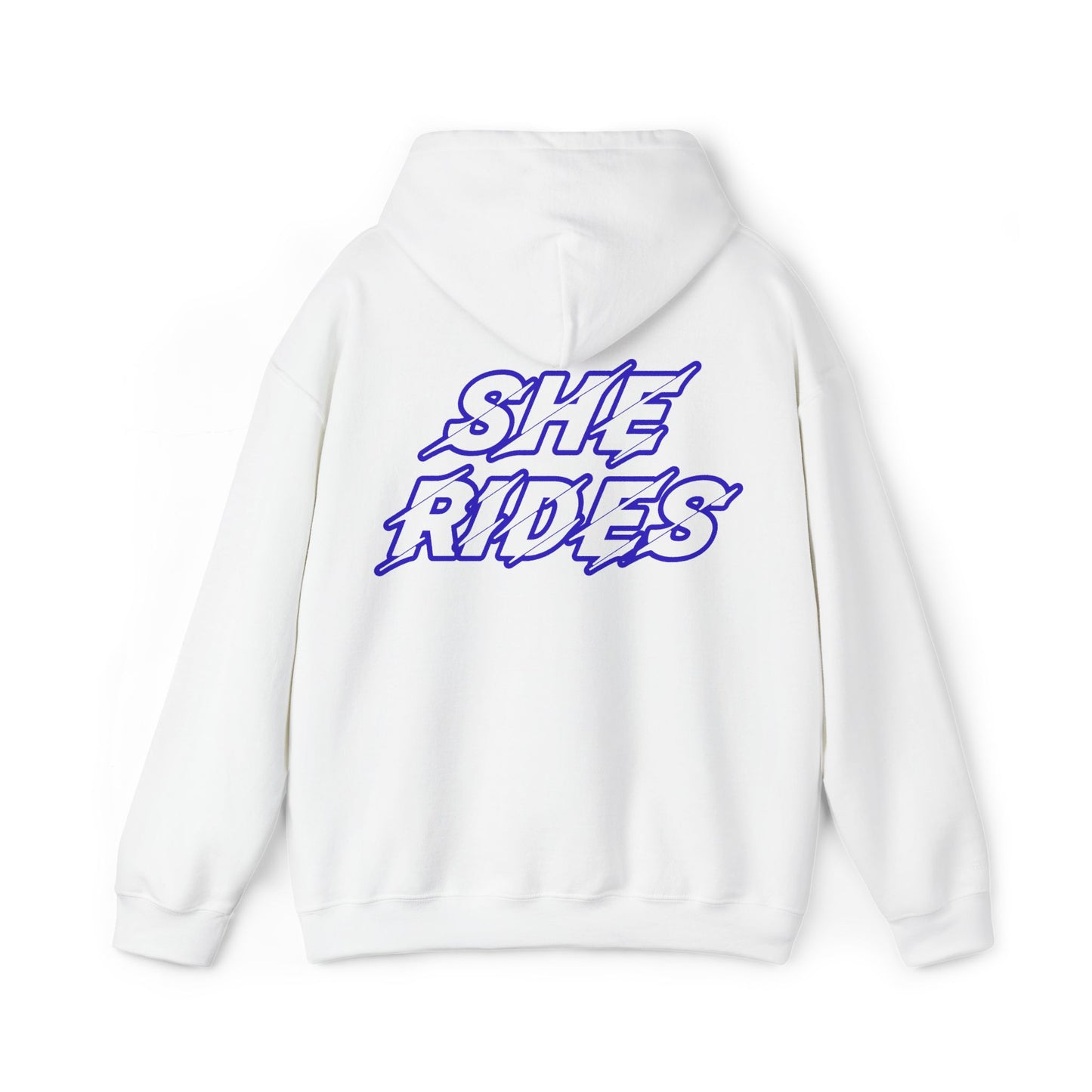 She Rides Original Hoodie Blauw//Bikergirl Hoodie