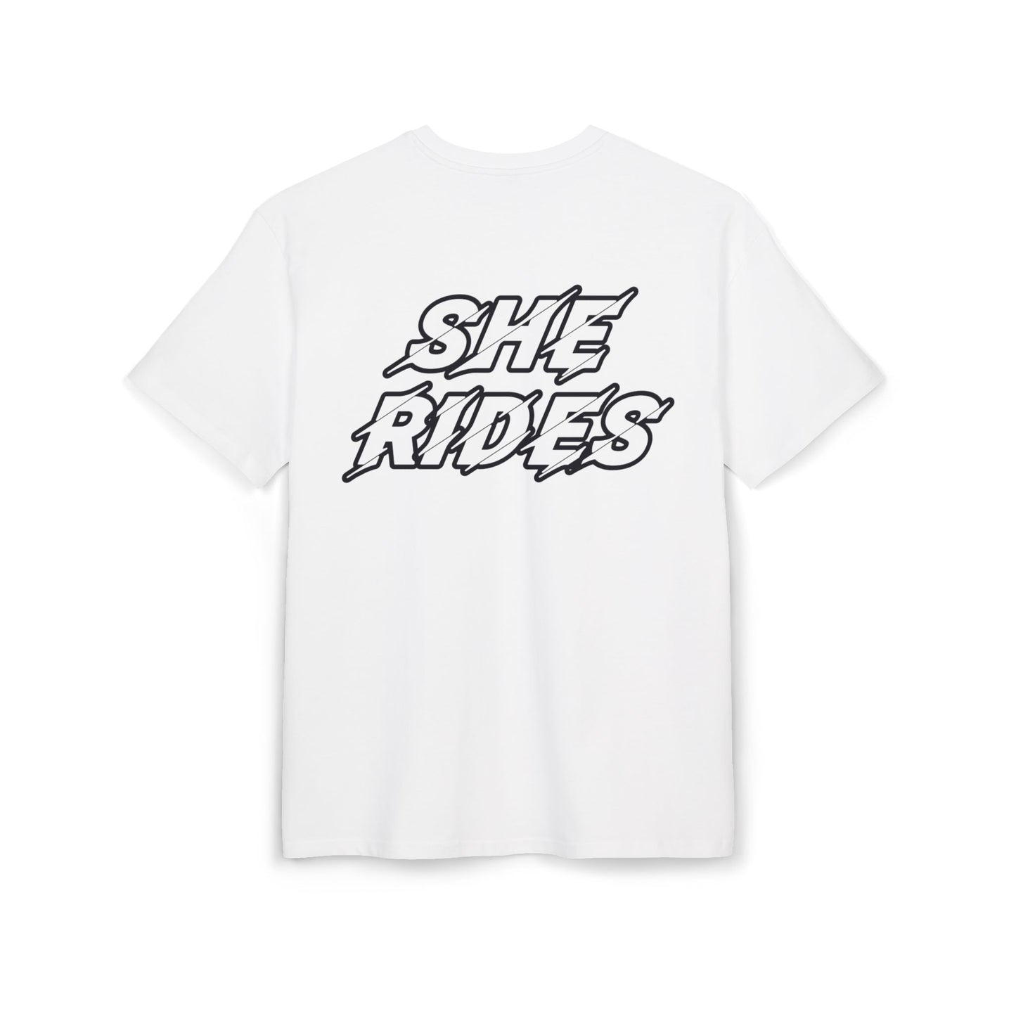She Rides Oversized T-shirt Zwart&Wit//Bikergirl T-shirt