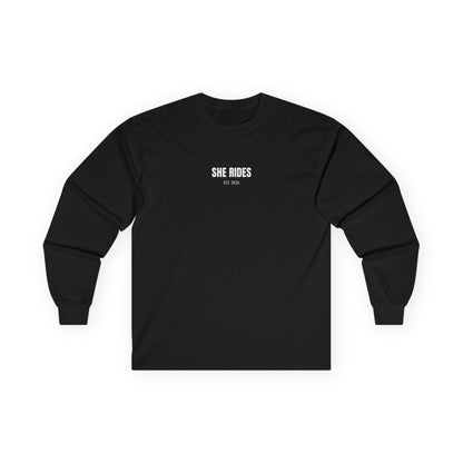 She Rides RideOrDie Long Sleeve//Bikergirl Long Sleeve