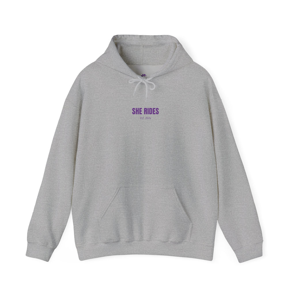 She Rides Basic Hoodie Paars