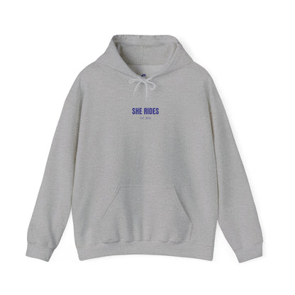 She Rides Basic Hoodie Blauw//Bikergirl Hoodie