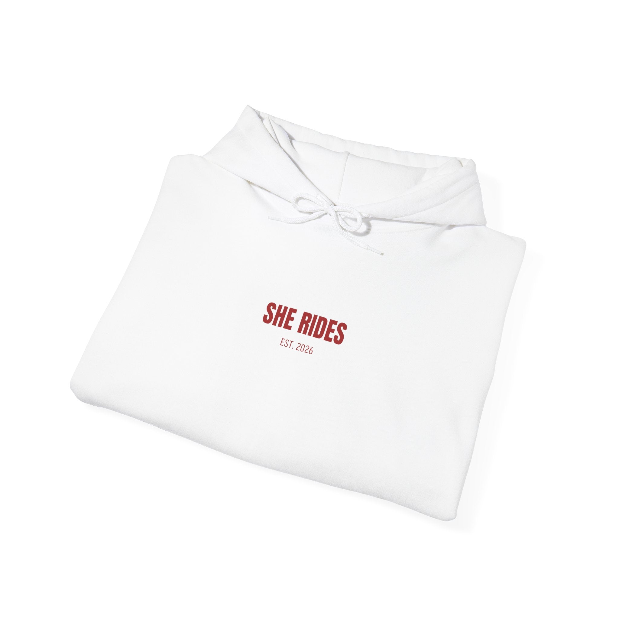 She Rides Basic Hoodie Rood