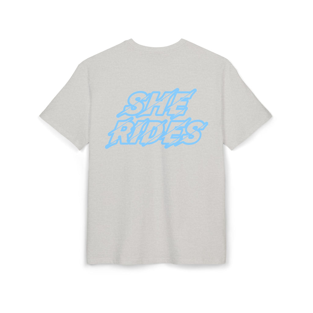 She Rides Oversized T-shirt Blauw