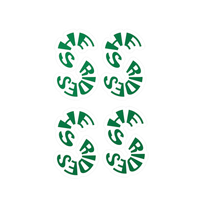 Stickers She Rides Groen logo Kiss-Cut Vinyl