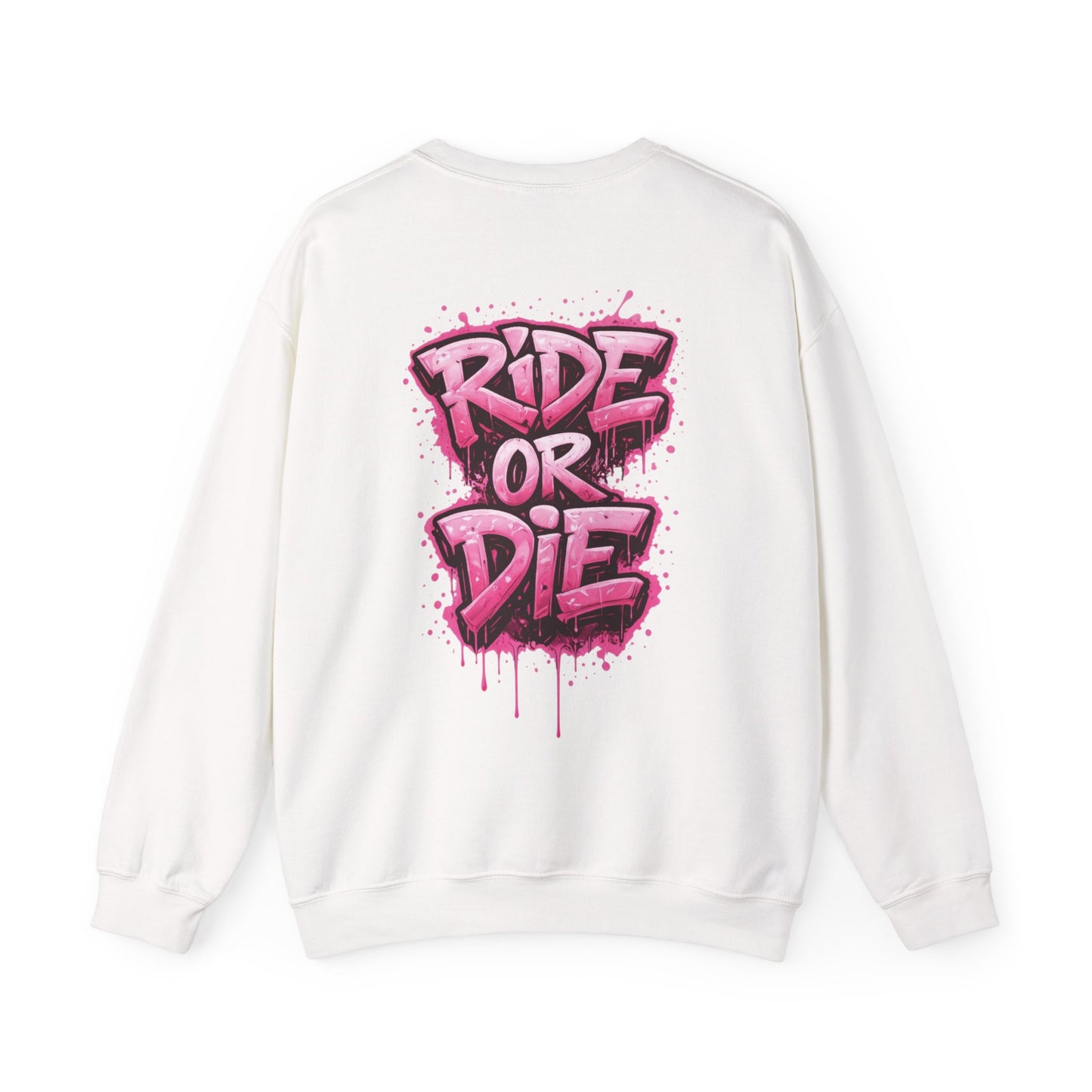 She Rides RideOrDie Sweater Roze//Bikergirl Sweater