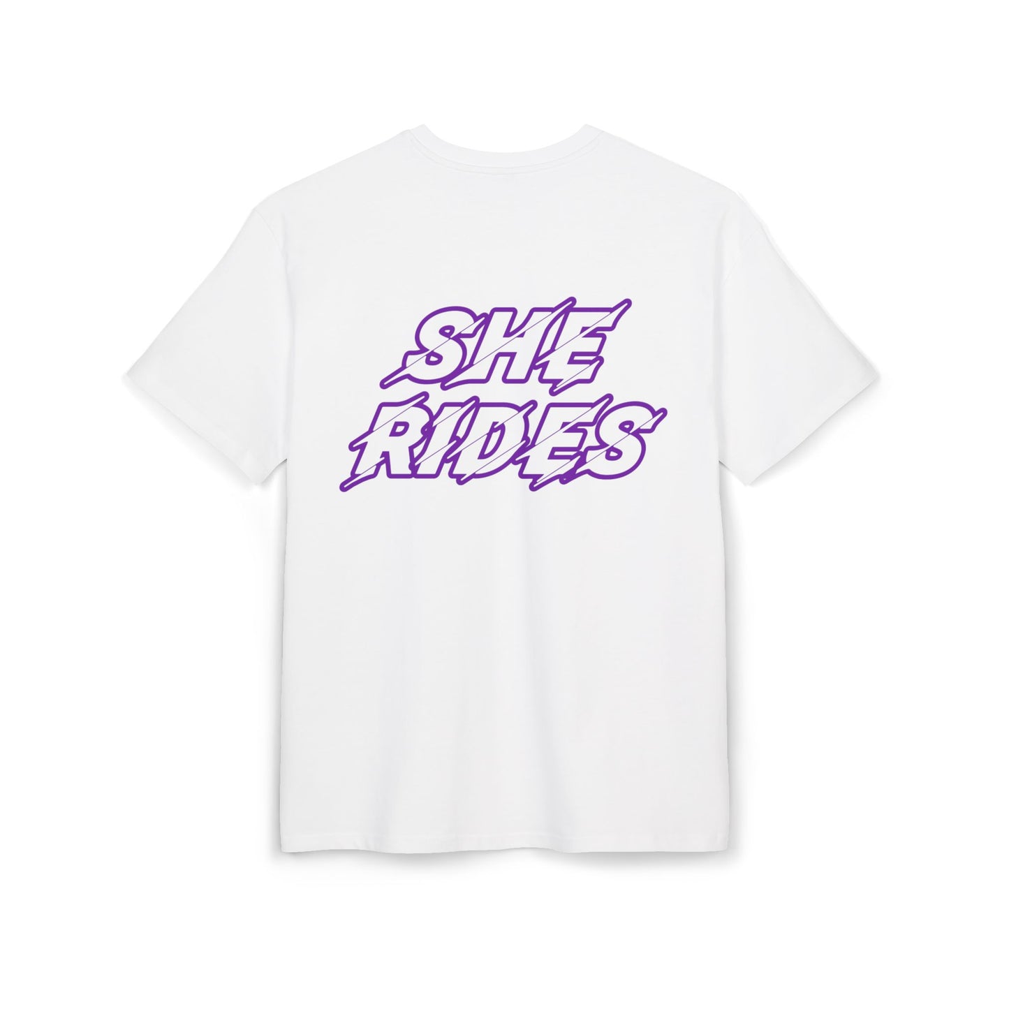 She Rides Oversized T-shirt Paars//Bikergirl T-shirt