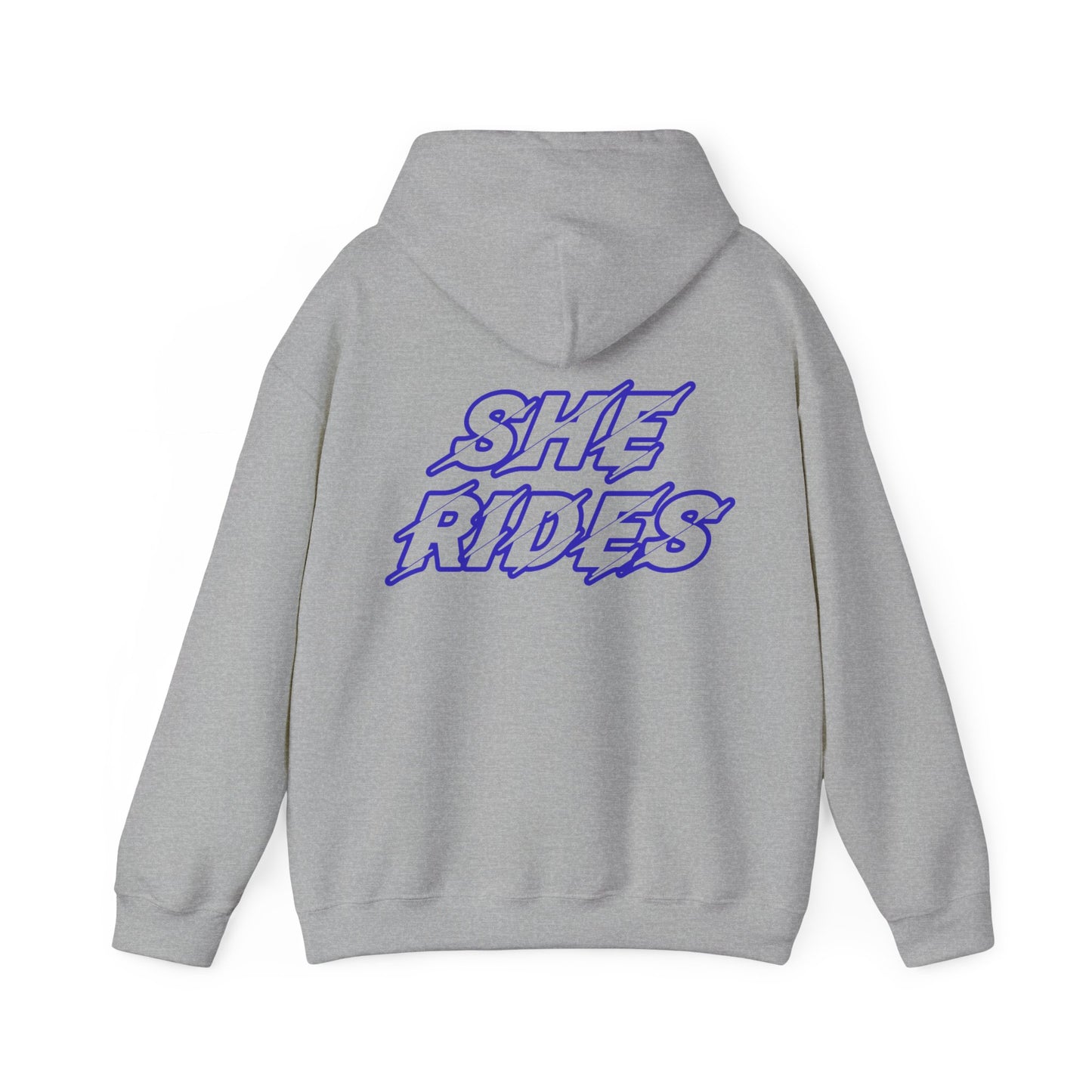 She Rides Original Hoodie Blauw//Bikergirl Hoodie