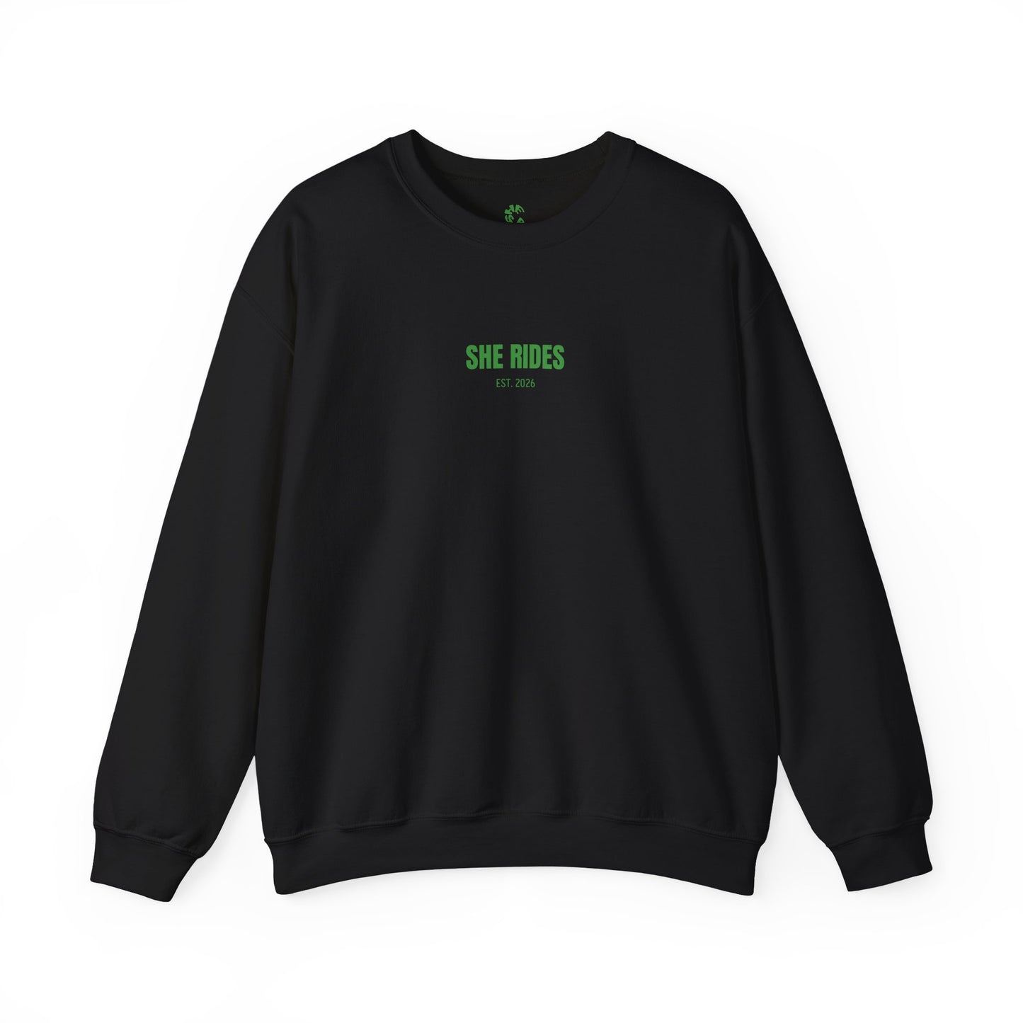 She Rides RideOrDie Sweater Groen//Bikergirl Sweater