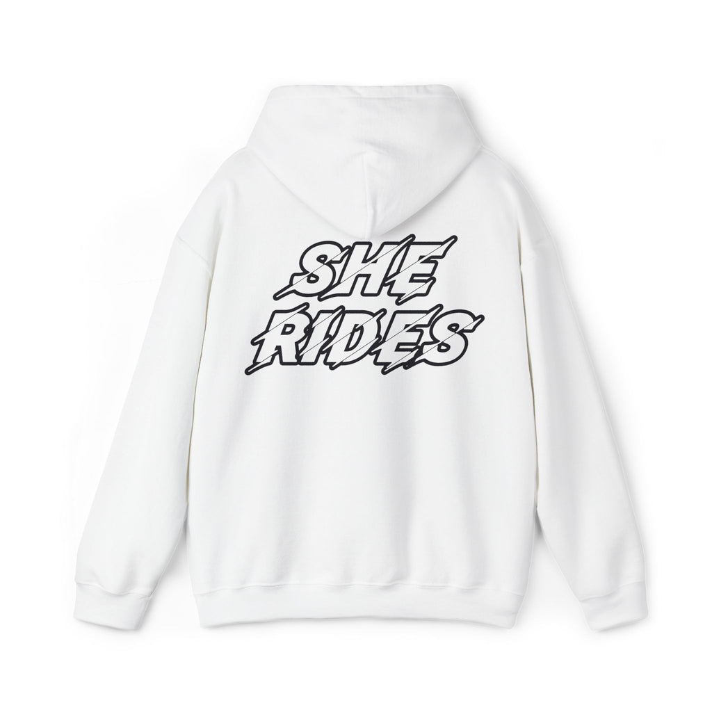 She Rides Original Hoodie Zwart&Wit