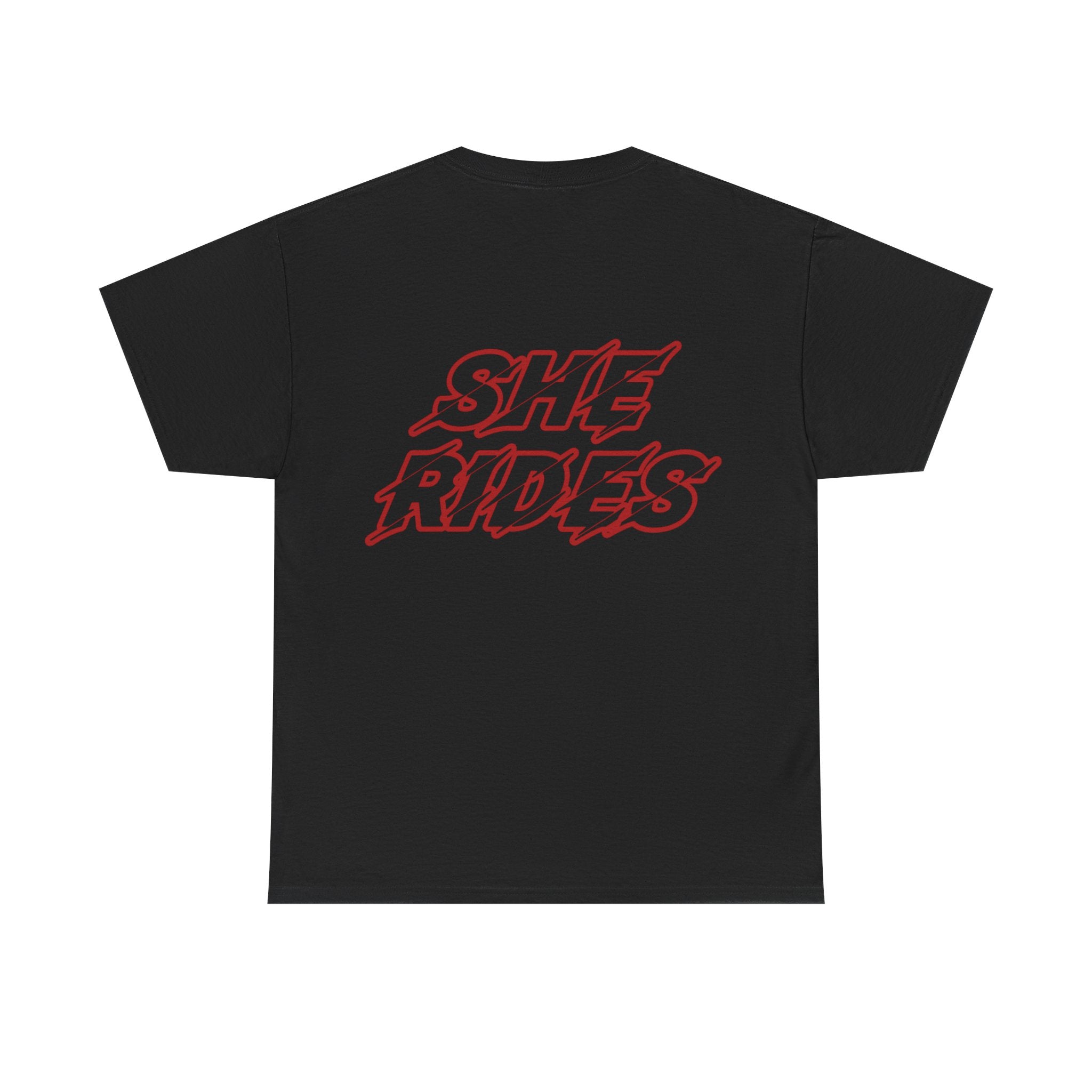 She Rides original T-shirt Rood